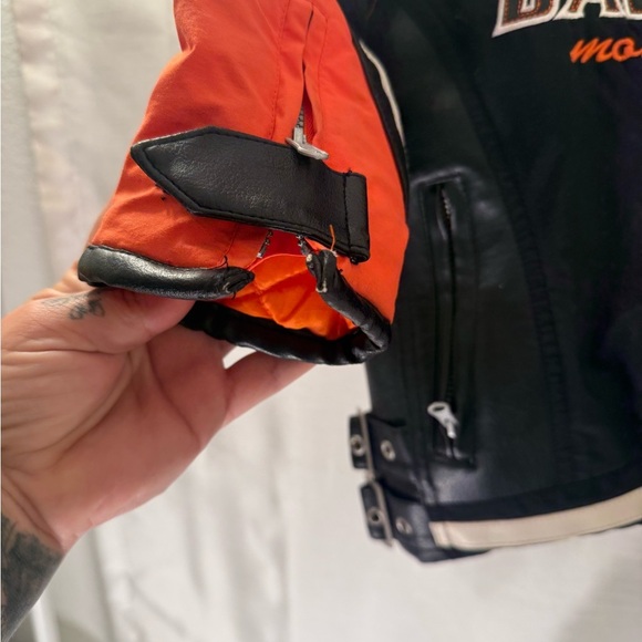 Harley Davidson Motorcycles Kids / Toddler Faux Black Leather Jacket - Sz 4 - Picture 3 of 11